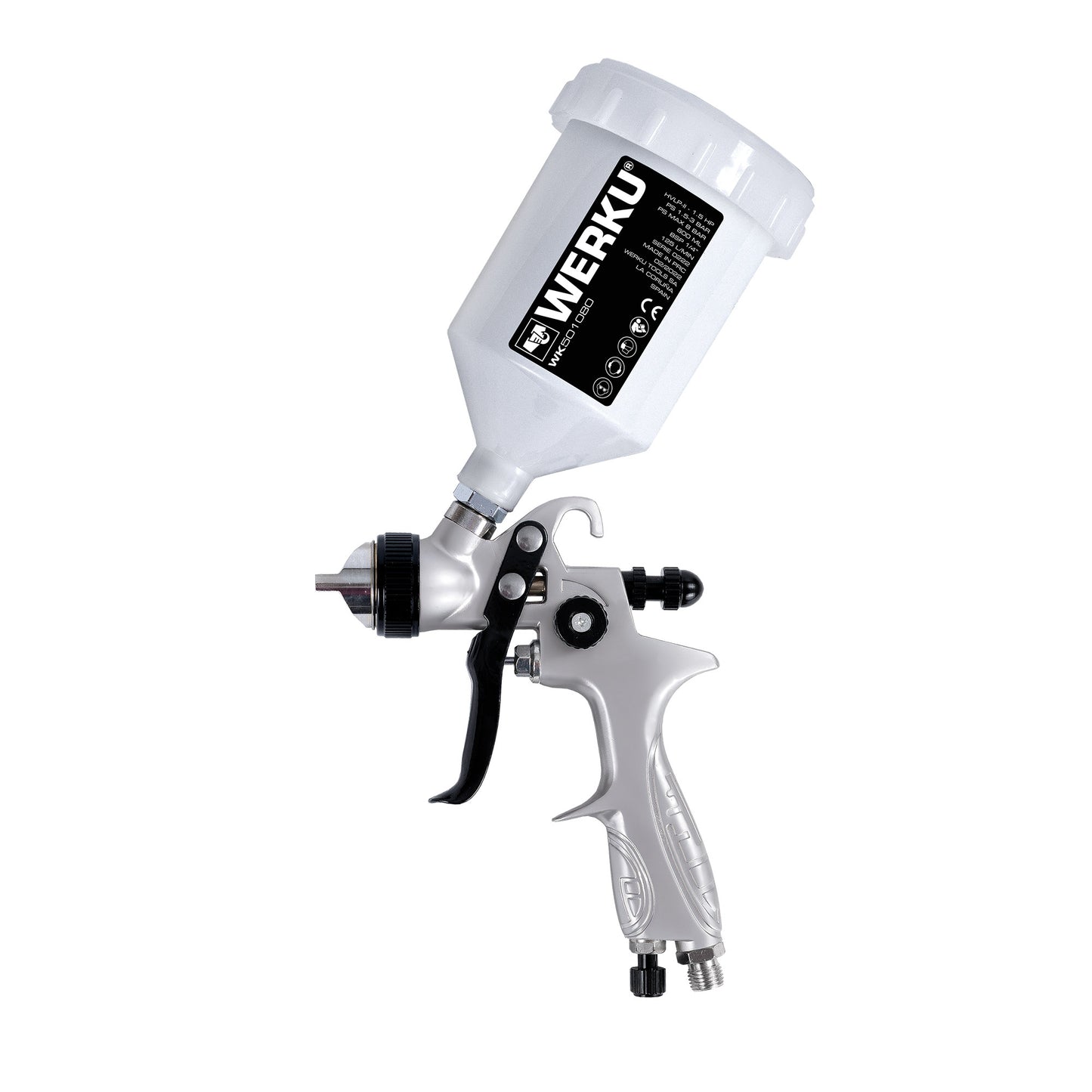 PISTOLA DE PINTURA POR GRAVIDADE 600ml WERKU WK501080