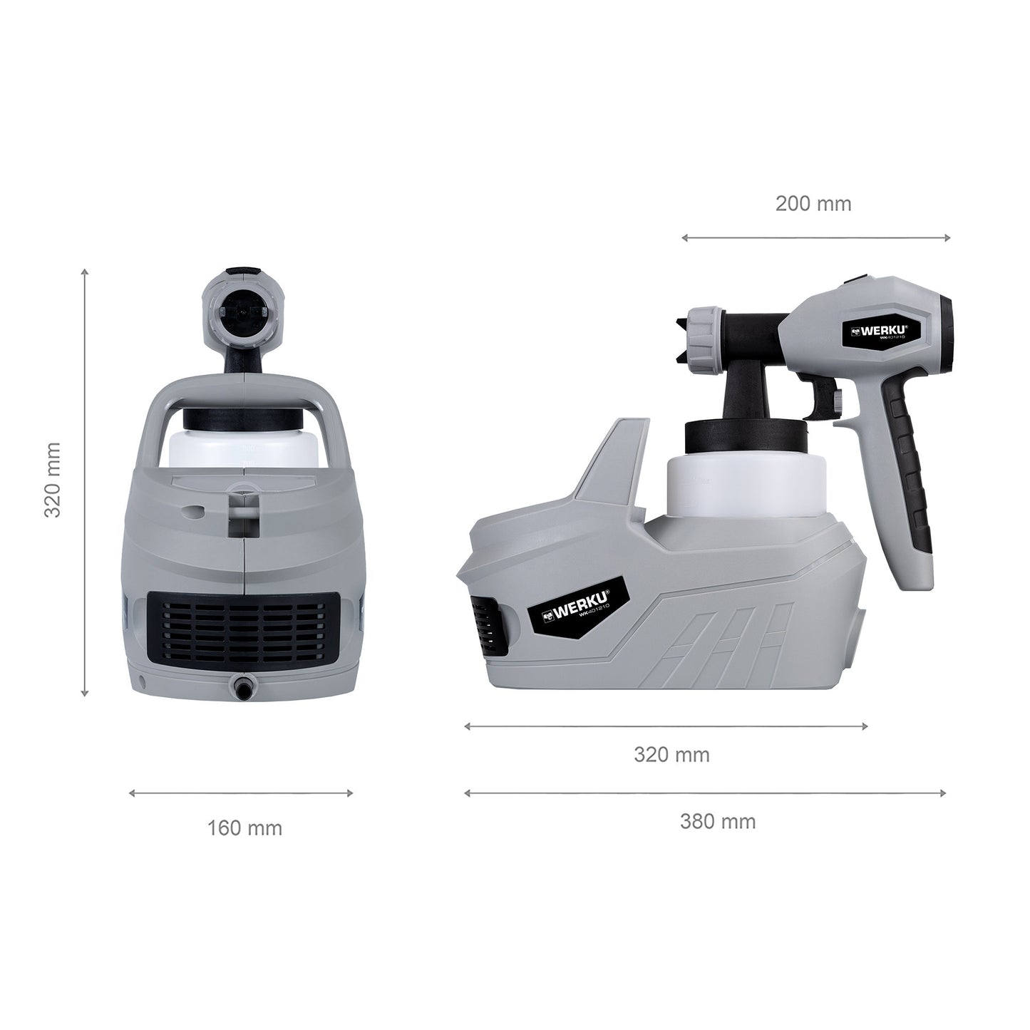 PISTOLA DE PINTURA POR SUCÇÃO COM TURBINA WK401210