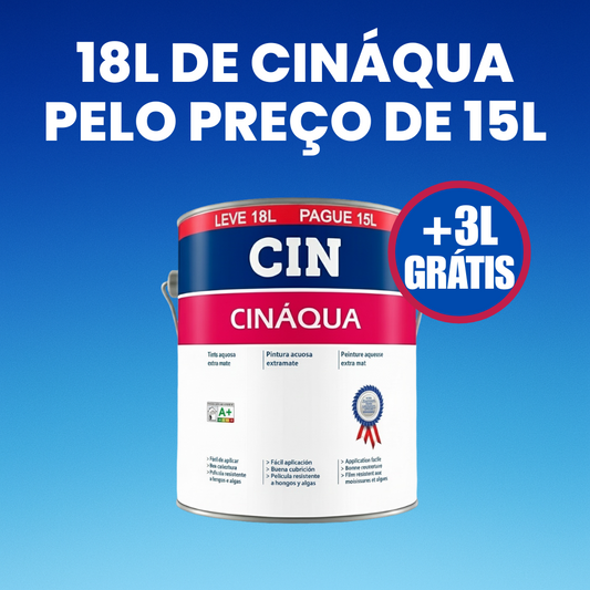 Cináqua 15L+3L GRÁTIS