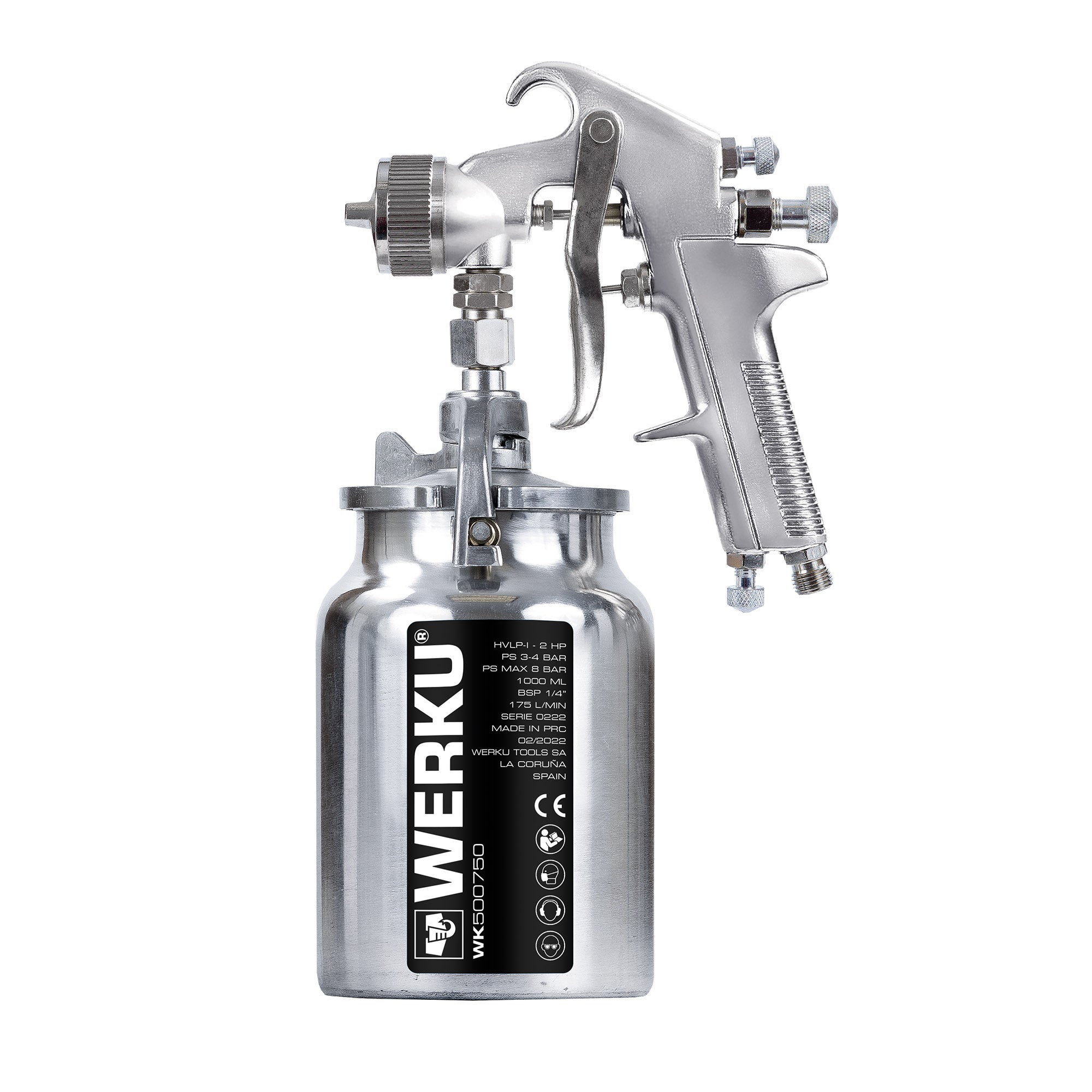 PISTOLA DE PINTURA POR SUCÇÃO 1000ml WERKU WK501090