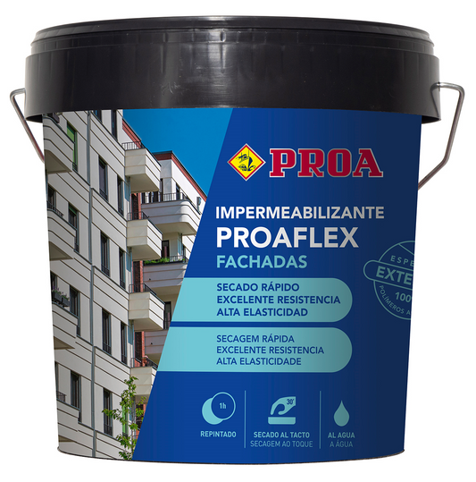PROAFLEX Impermeabilizante Aborrachado 100% Acrílico FIBRADO