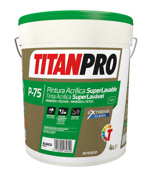 TITAN P-75 Tinta Acrílica Super Lavável